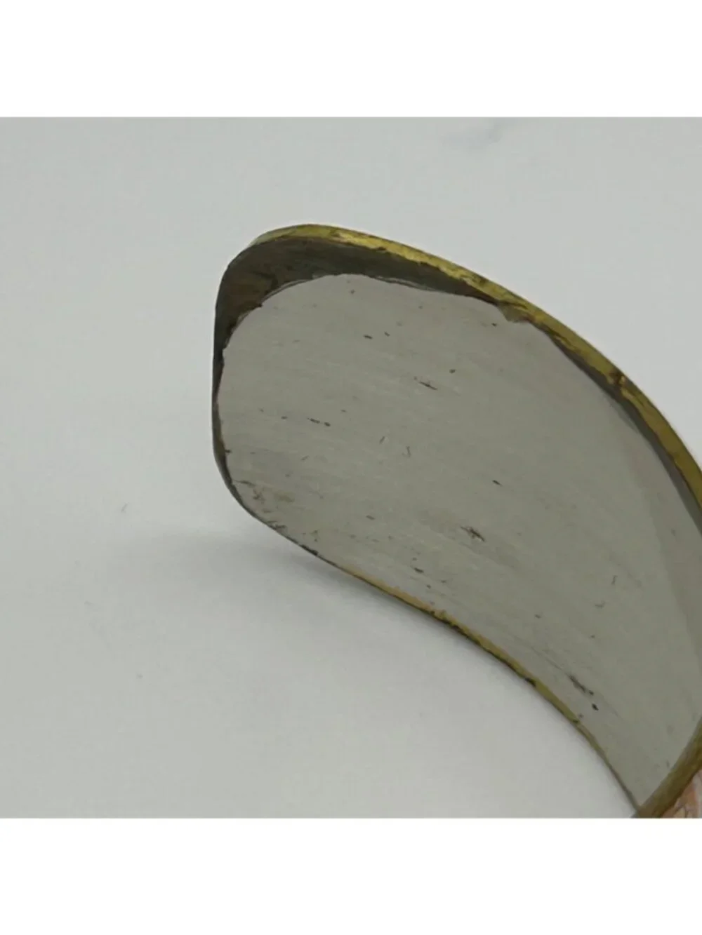 Reed Barton Damascene Cuff Bracelet Vintage Asian Landscape Mix Metal Tone